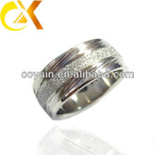 stainless steel ring jewelry with sand-blast